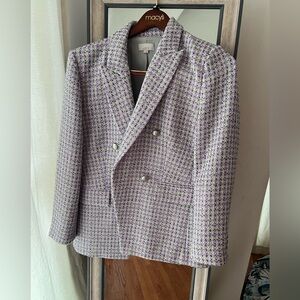 New Without Tags Loft Size 14 Women's Purple Tweed Blazer